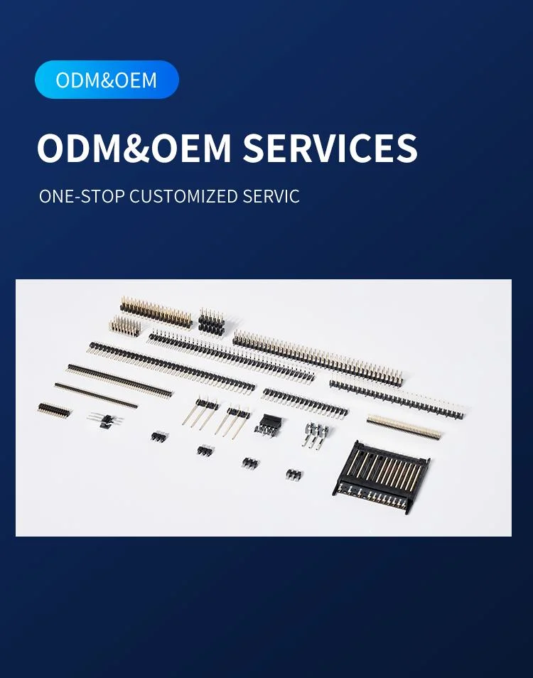 Sample Customization Pin Header Board Connector SMT Male Type Customised Materials Multi Row Electronic 12 Pin Connector Headers on PCBA